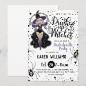 Drink op heksen Halloween Bachelorette Party Kaart (Voorkant / Achterkant)