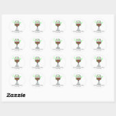 Drink op heksen Halloween Bachelorette Ronde Sticker (Vel)