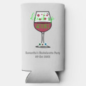 Drink op heksen Halloween Bachelorette Seltzer Blikjeskoeler (Achterkant)