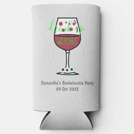 Drink op heksen Halloween Bachelorette Seltzer Blikjeskoeler (Voorkant)