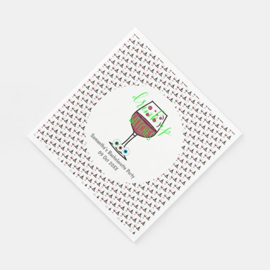 Drink op heksen Halloween Bachelorette Servet (Hoek)