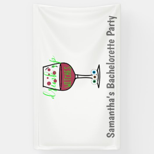 Drink op heksen Halloween Bachelorette Spandoek (Verticaal)
