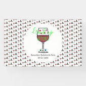 Drink op heksen Halloween Bachelorette Spandoek (Horizontaal)