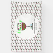 Drink op heksen Halloween Bachelorette Spandoek (Verticaal)