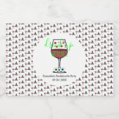 Drink op heksen Halloween Bachelorette Sparkling Wijnetiket (Enkel label)