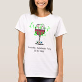 Drink op heksen Halloween Bachelorette T-shirt (Voorkant)