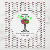 Drink op heksen Halloween Bachelorette Wijn Etiket (Enkel label)