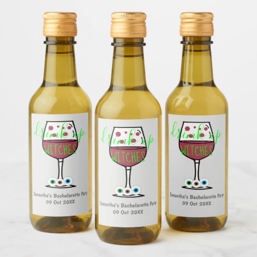 Drink op heksen Halloween Bachelorette Wijn Etiket (Flessen)