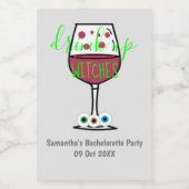 Drink op heksen Halloween Bachelorette Wijn Etiket (Enkel label)