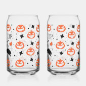 Drink Op Heksen Halloween Blikvorm Glas (Achterkant)