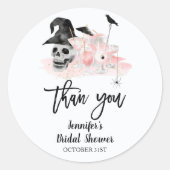Drink Op Heksen Halloween Bruiloft Feestje Ronde Sticker (Voorkant)