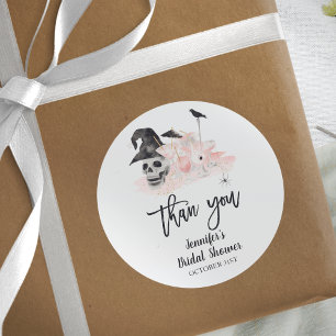 Drink Op Heksen Halloween Bruiloftsborrel  Ronde Sticker