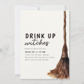 Drink Op Heksen Halloween Feest Uitnodiging (Voorkant)