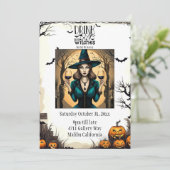 Drink op heksen Halloween Kaart (Staand voorkant)