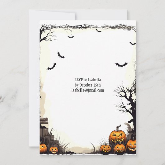 Drink op heksen Halloween Kaart (Achterkant)