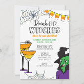 Drink op heksen Halloween Kaart (Voorkant)