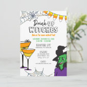 Drink op heksen Halloween Kaart (Staand voorkant)