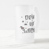 Drink op heksen Halloween Matglas Bierpul (Voorkant rechts)