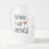 Drink op heksen Halloween Matglas Bierpul (Voorkant links)