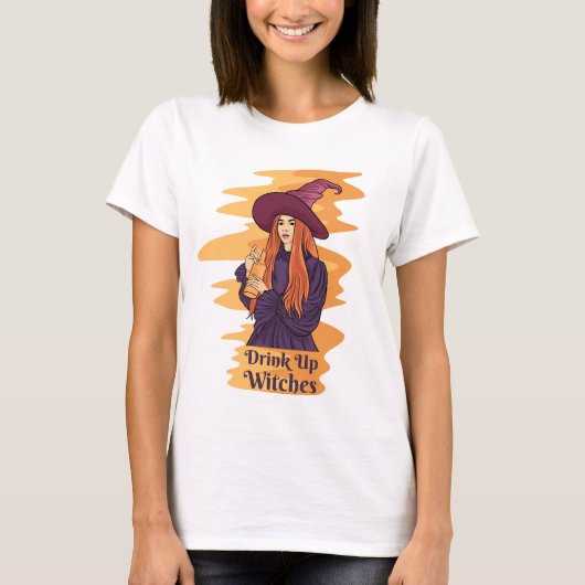 Drink Op Heksen - Halloween T-shirt (Voorkant)