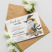 Drink op heksen Halloween Vrijgezellenfeest Kaart