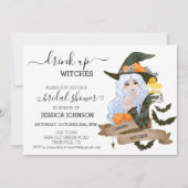 Drink op heksen Halloween Vrijgezellenfeest Kaart (Voorkant)