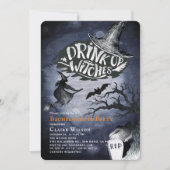 Drink op heksen Night Bachelorette Party Kaart (Voorkant)