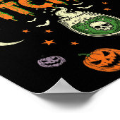 Drink Op Heksen Paarse Hoed Grappig Halloween Mann Poster (Hoek)