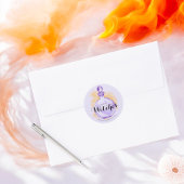 Drink Op Heksen Paarse Waterverf Toverdrank Ronde Sticker