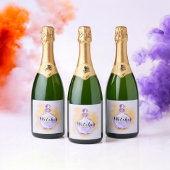 Drink Op Heksen Paarse Waterverf Toverdrank Sparkling Wijnetiket