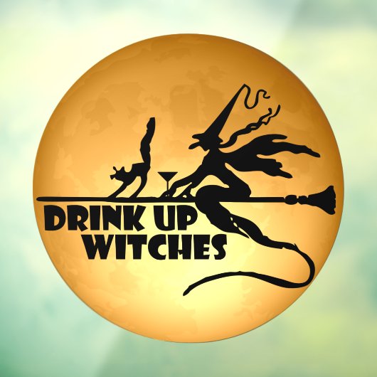 Drink op heksen raamsticker (Vel 3)