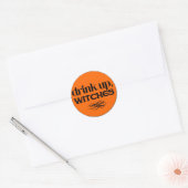 Drink op heksen ronde sticker (Envelop)