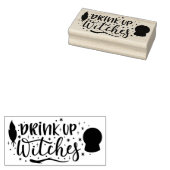 Drink op heksen rubberstempel (Gestempeld)