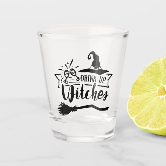 Drink op heksen shot glas (Voorkant)