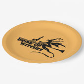 Drink op heksen, sinaasappel papieren bordje (Gekanteld)