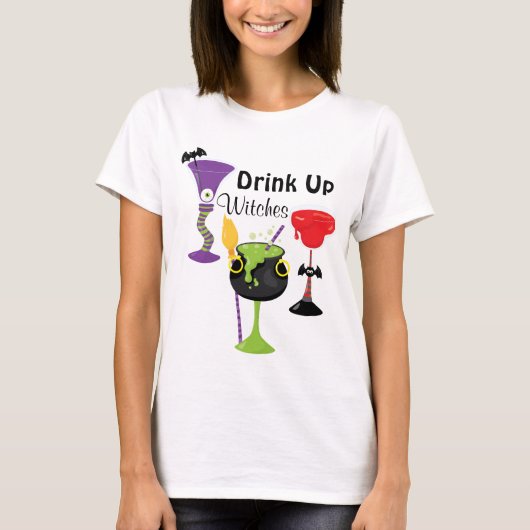 Drink op heksen t-shirt (Voorkant)