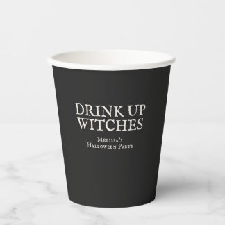 Drink Op Heksen Vintage Halloween Feest Papieren Bekers