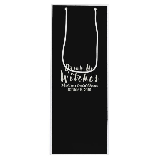 Drink Op Heksen Wijn Cadeautas (Voorkant)