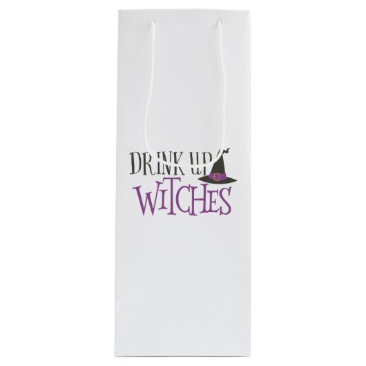 Drink op heksen wijn cadeautas (Voorkant)