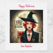 Drink op heksen wijn etiket (Enkel label)