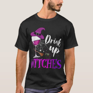 Drink op heksen Wijnlover Drink Halloween Cos T-shirt