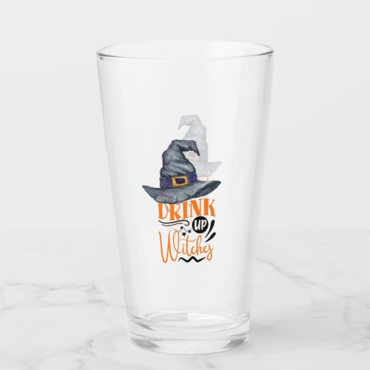 Drink op heksen - Witches Pet Glass Glas (Achterkant)