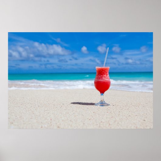 Drink op het poster van de Beach (Voorkant)