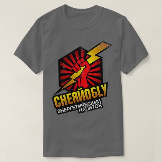 Drink op kernobele energie t-shirt (Design voorkant)