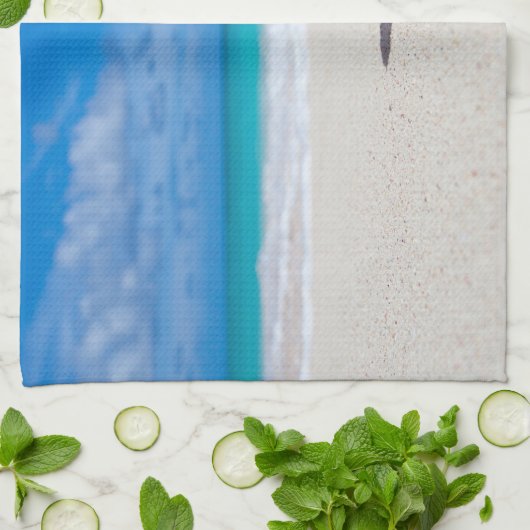 Drink op keukenhanddoeken van strand (Gevouwen)