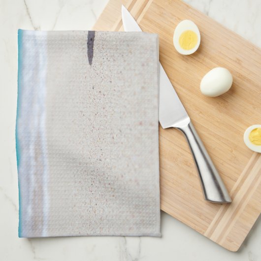 Drink op keukenhanddoeken van strand (Quarter Fold)