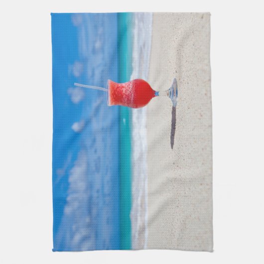 Drink op keukenhanddoeken van strand (Verticaal)