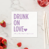 Drink op Love Wedding Napkins Lavendel Servet (Insitu)