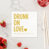 Drink op Love Wedding Napkins Mustard Servetten (Insitu)