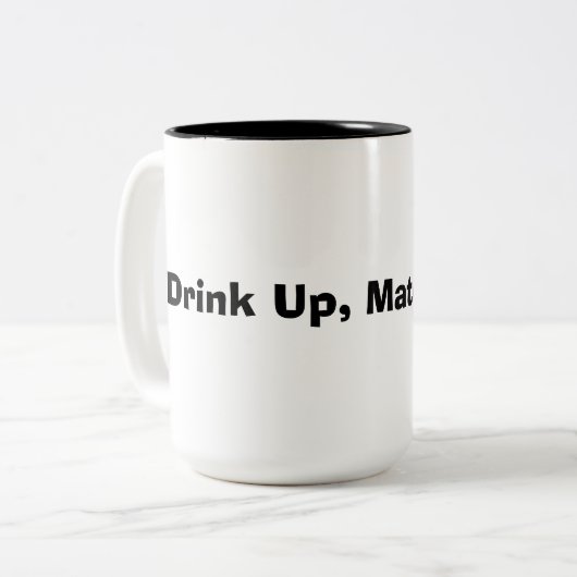 Drink op Matey Pirate Coffee Mok (Voorkant links)